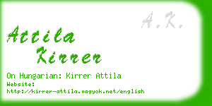 attila kirrer business card